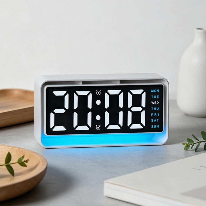 New LED Electronic Clock Minimalist Alarm Clock Multi-Function Display with Night Light GH9035/GH8072