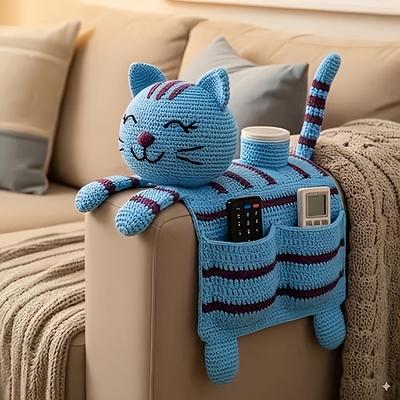1 Set Katzen-Aufbewahrungstaschen-Set Häkelmaterial-Paket, Kreatives Häkel-DIY, für Anfänger