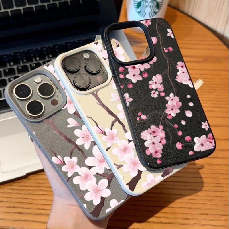 Case For RENO 15 15F 11F 12F 14 PRO 10 5 Lite 5F OPPO A3 A5 A6 PRO A2 A3X A5X A40 A94 Soft Pink Violet Flowers Matte Cover