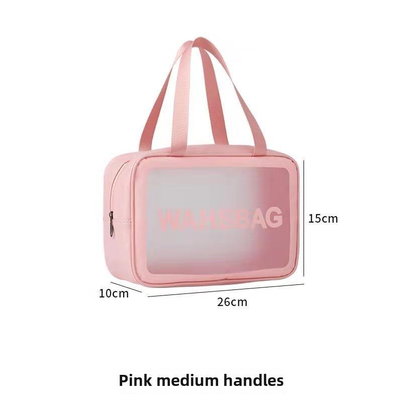 Geantă cosmetică impermeabilă din PU Geantă de toaletă transparentă portabilă de mare capacitate Geantă de depozitare cosmetică mată de călătorie Geantă de înot