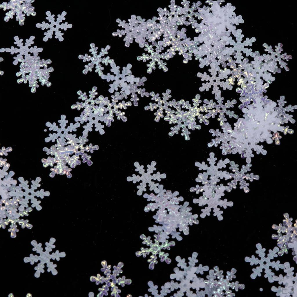 1000 Pieces 15mm DIY Christmas Non-Woven Snowflake Confetti Bag