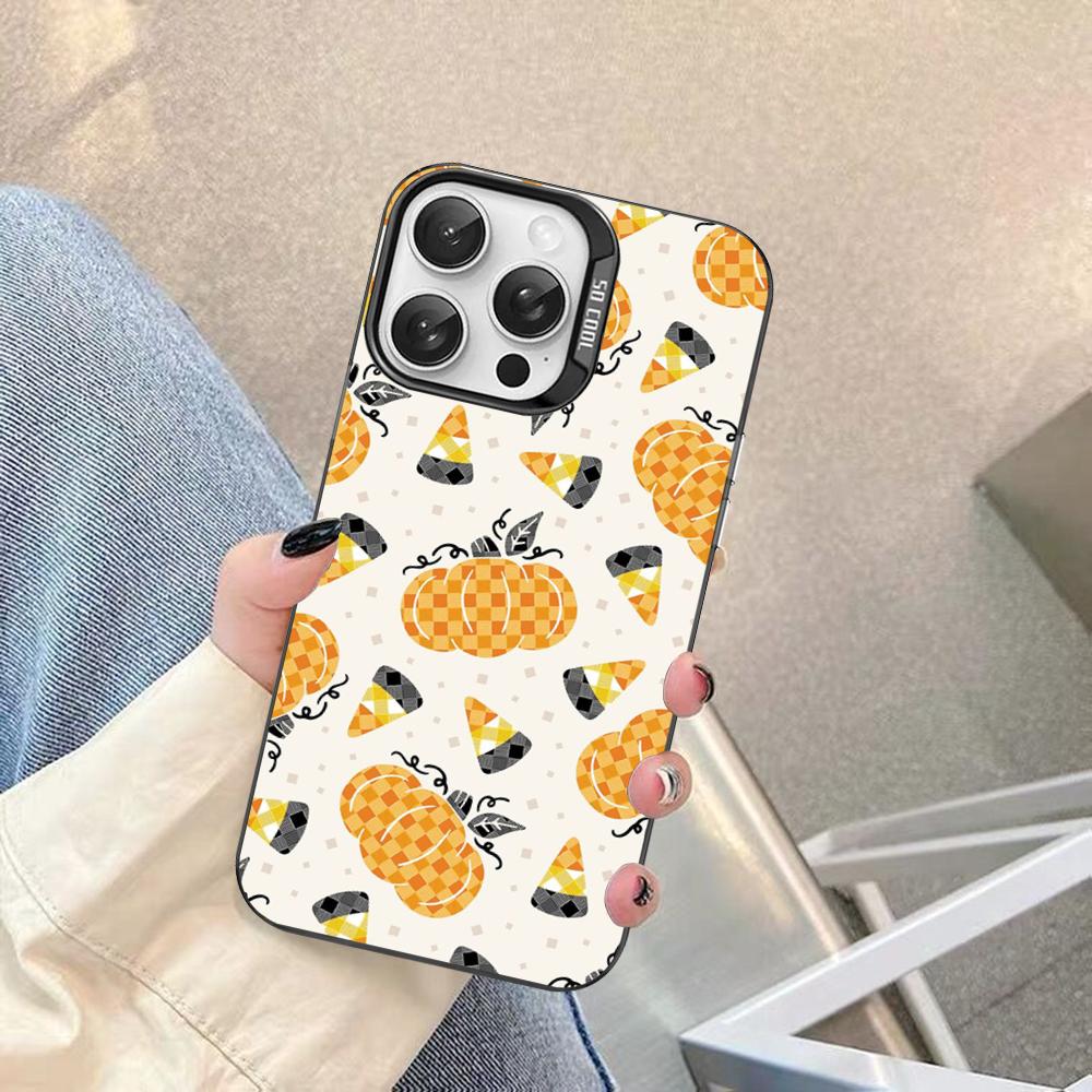 Pumpkin Phone Case For IPhone 16 15 14 13 12 11 Pro Max X XR XSMAX 8 7 Plus Matte Shockproof Back Cover