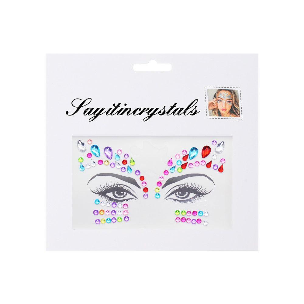 Waterproof Gem & Diamond Face Stickers for Makeup & Festivals