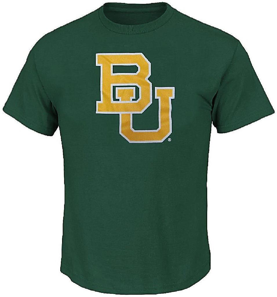 Baylor Bears Herren Grün Schul Logo Kurzarm T-Shirt