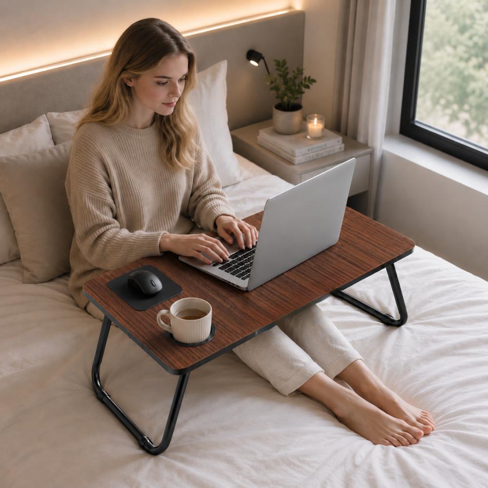 Foldable Adjustable Laptop Table Stand for Bed, Breakfast Desk [Stolik202]