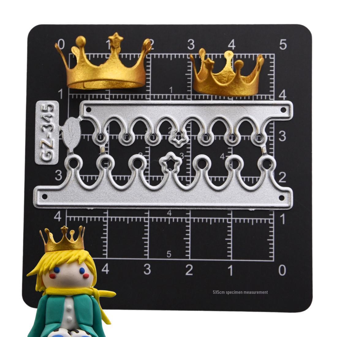 Ultra-light 3D Cartoon Figure Clay Crown Die-cut Mold for DIY Headdress Decoration Mini Carbon Steel Crown Die-cut Mold