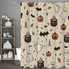 Halloween Cute Skeleton Ghost Bathroom Shower Curtain Scary Pumpkin Bat Bathtub Alchemy Witchcraft Decoration Waterproof Polyest