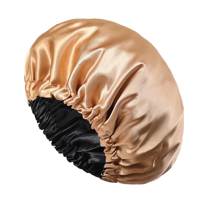 Ladies Fashion Stretch Hair Cap, Button Shower Cap