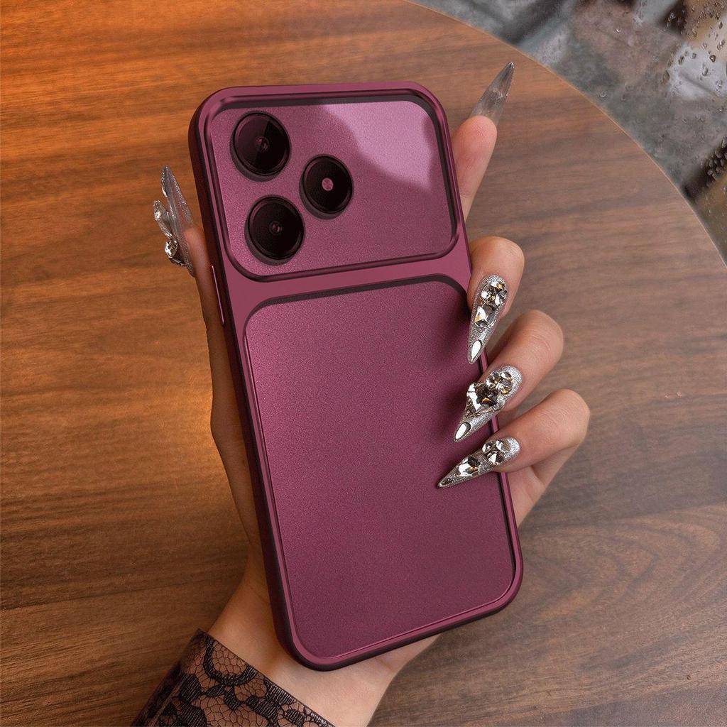 Smooth Oil-Sprayed Bumper for OPPO A6c Big Lens Protection Shockproof Case