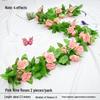 Artificial Rose Vine Floral Ceiling Decor