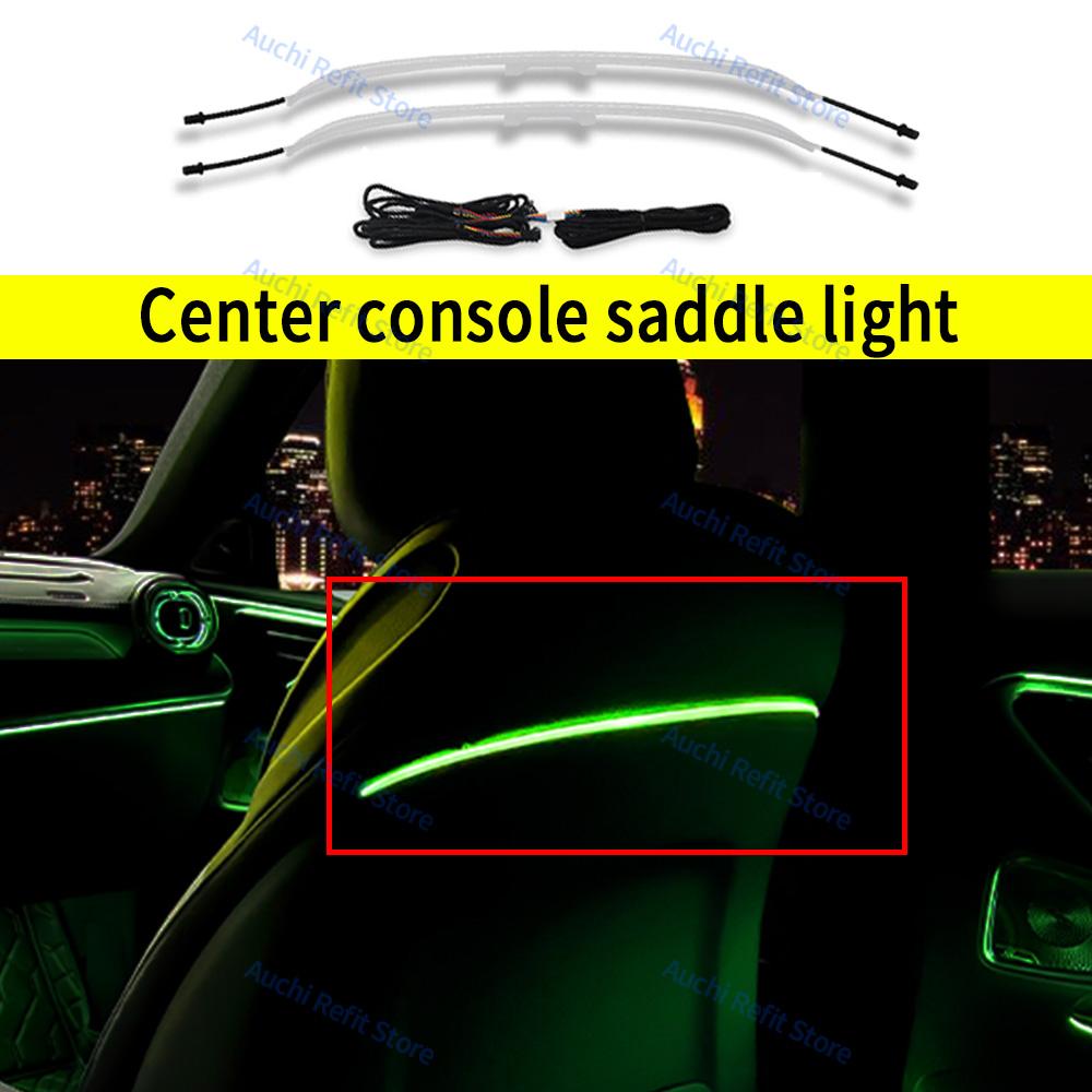 

64-цветный окружающий свет для Mercedes Benz W206 C-класса автомобиля светодиодный дефлектор турбины воздуховыпускное сопло центральная консоль сиденья декоративная лампа