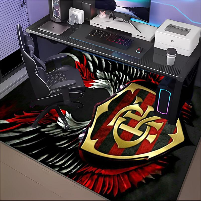 Flumi-nense Crest Wings Printed Office Carpet Chair Cushion Entryway Rug, Rugs for Living Room, Bedroom Christmas gifts
