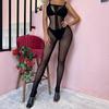 Women Tights Bodystocking Mesh Transparent Lingerie Stockings Jumpsuit Sexy Crotchless See-Through Erotic Sleepwear Nightgown