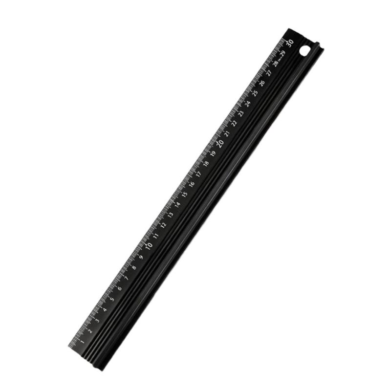 Strong Metal Ruler with Protective Edges Aluminum Straight Edges Ruler Ideal for Carpenter Designers & School Use