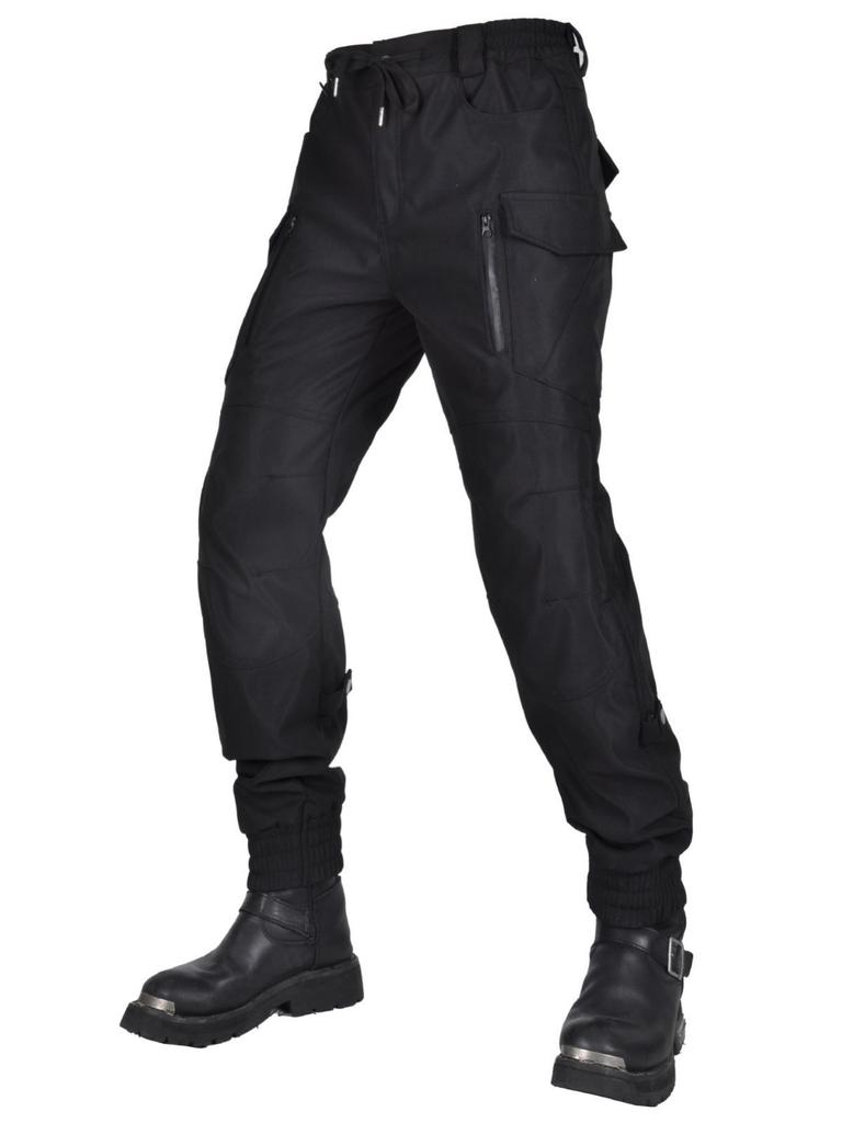 VOLEROMotorcycle Workwear Cycling PantsWaterproof Windproof Breathable Elastic High Waist Motorcycle Feet Restraint And Fall Prevention Pants For Men