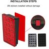 15led Rear Tail Lights F1 Style Led Brake Pilot Lights 12V Auto Flash Warning Reverse Stop Safety Signal Lamps For Car SUV Moto