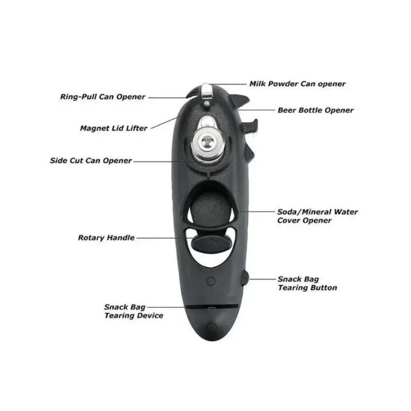 1PC 8-in-1 Heavy Duty Can Opener Bottle Opener Jar Opener, Multi-Function Tin Opener for Beer/Cans/Boxes Kitchen Essential Tool