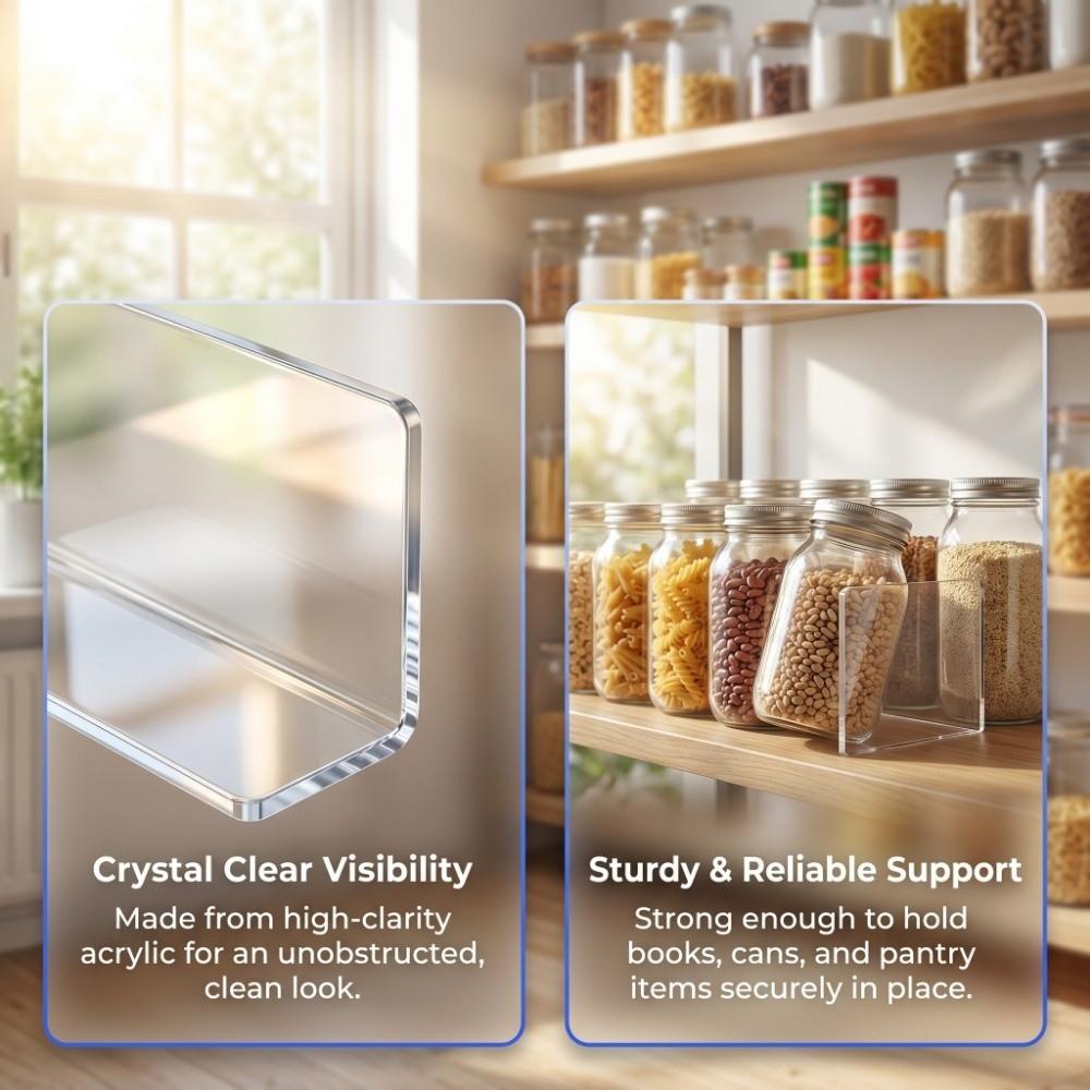 5Pcs 20/30/40cm Shelf Divider Panels Transparent Under Couch Blocker Desk Gap Barrier Storage