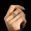 Anillo Elegante Ajustable de Ojo de Dios para Mujer Elaborado en Cobre de Alta Calidad con Encanto Vintage