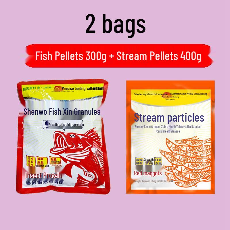 Western-Style Fish & Insect Bait: Egg Yolk, Milk, Fishy Flavor with Red Tail, Green Scale, Shrimp, and Red Worm - Single Pack.