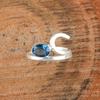 London Blue Topaz Gemstone 925 Sterling Silver Jewelry Handmade Engagement Ring RR-27-4