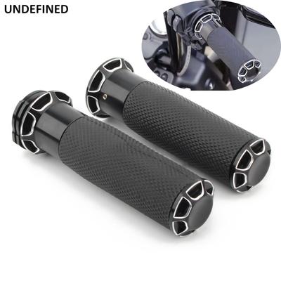 Poignées de guidon de moto en aluminium, 1 ", 25mm, pour Harley Touring Road King Dyna Softail Fatboy VRSC Sportster XL