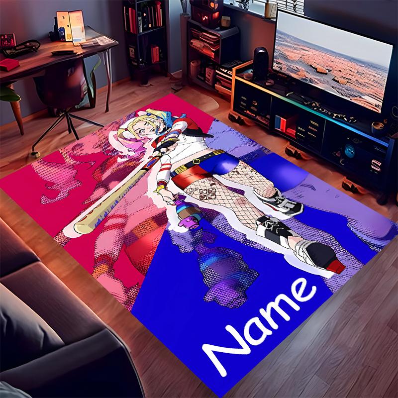 Custom personalization Harley Quinn Print Area Rug - Soft, Washable Non-Slip Indoor Mat,Living Room,Home&Office Decorative Rug
