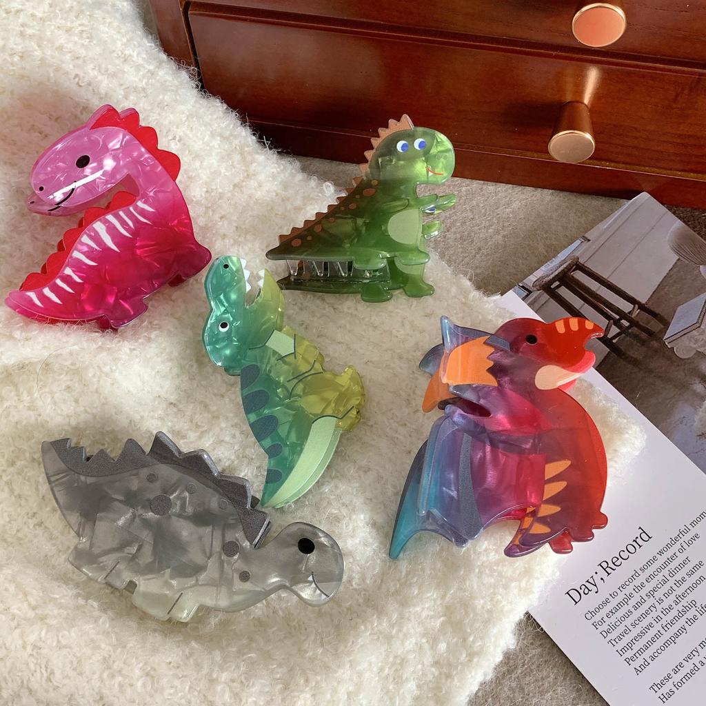 Lustige Dinosaurier Haarspangen Rutschfeste Haarspangen Große Acryl Haarspangen Kopfschmuck Stylingwerkzeuge Haarschmuck