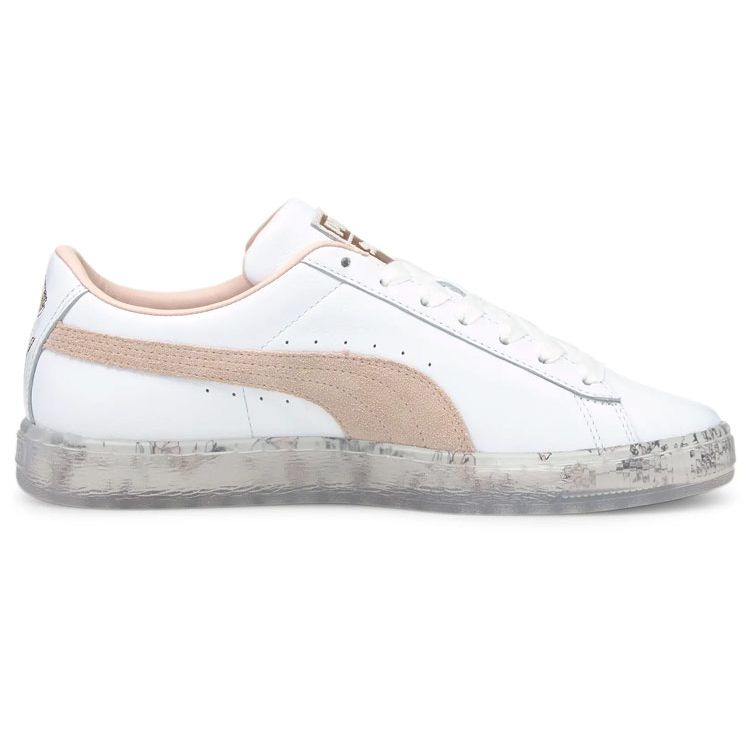Puma  Basket In Bloom - Cloud Pink Women Sneakers White 380117-01