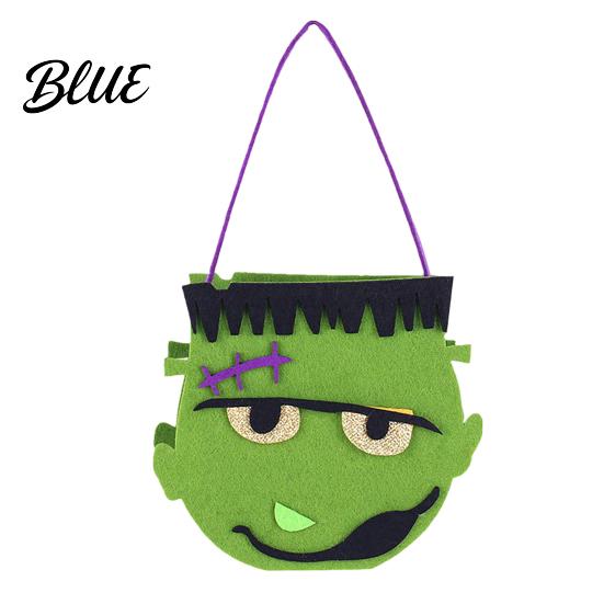 Reusable Pumpkin Candy Holders Halloween Felt Bag Ghost Skull Cat Owl Tote for Lightweight Trick or Treat Pails Kids Non Woven Handbag Party Favor