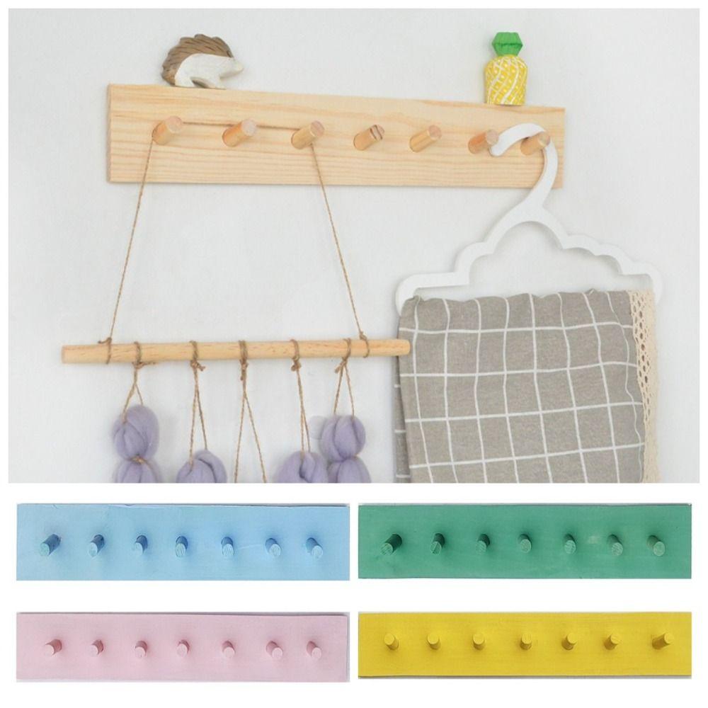 INS Door Back Clothes Hook Wooden Sundries Storage Hook Decorative Hook  Housewarming Gift