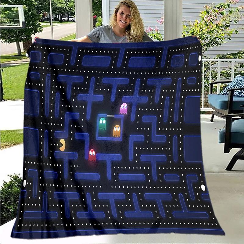 Game blanket retro game maze flannel blanket gamer blanket gift blanket