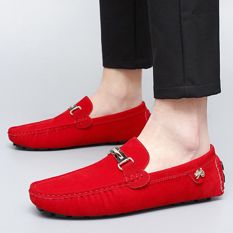 2024 Men's Small Size Doudou Shoes Couple Lefu One-Pedal Sleeve Lazy Shoes Large Size Live Casual Driving Shoes