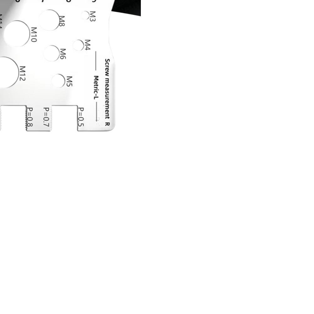 2pcs Screw Thread Pitch Gauge Ruler Anti-Slip Industry Standard Pitch Gauge Stainless Steel Measuring Ruler for Bolt Nut Metric