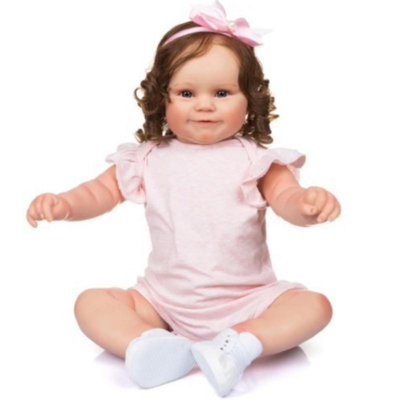 50/60cm güzellik rejenere bebek Maddie yumuşak kumaş vücut yeniden doğmuş bebek bebek kız yürümeye başlayan çocuk tatil hediyesi yaşlı adam eşlik eden bebek oyuncak bebekler