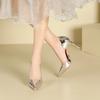 6-Patent Leather High Heels for Women's Spring New Solid Color Pointed Stiletto Single Shoes for Women