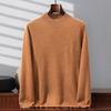 Men's 100% Pure Cashmere Double-Layer Sweater, Semi-High Neck, 2025 Autumn/Winter Thick Knit Base Layer