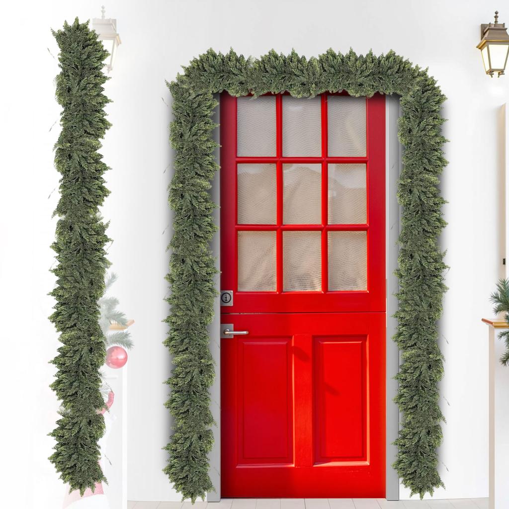 Christmas Decorations Cedar Garland 6FT Real Green Garland For Christmas Party Table Mantle Wall Indoor Outdoor