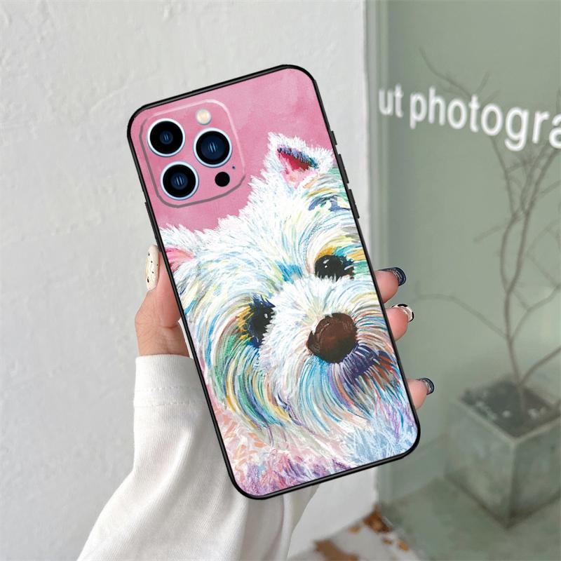 

West Highland Terrier Westie Cover For iPhone 16 15 12 13 Mini 11 12 13 14 Pro Max X XS Max Plus XR Phone Case iPhone 12 Pro