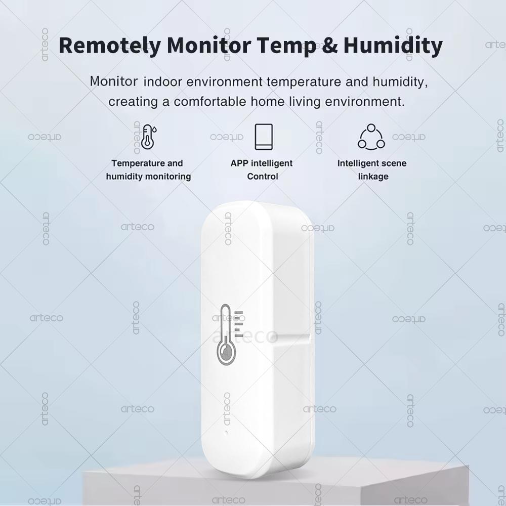 Zigbee 3.0 Temperature And Humidity Sensor Voice Control Intelligent Home Hygrometer Thermometer Real-time Monitoring For Alexa