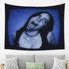 Blue Tv Billie Eilish Tapestry Polyester Single Side 2D Print Dorm Wall Decor Cool Edgy Retro Dark Fan Aesthetic Indoor Mood Vib