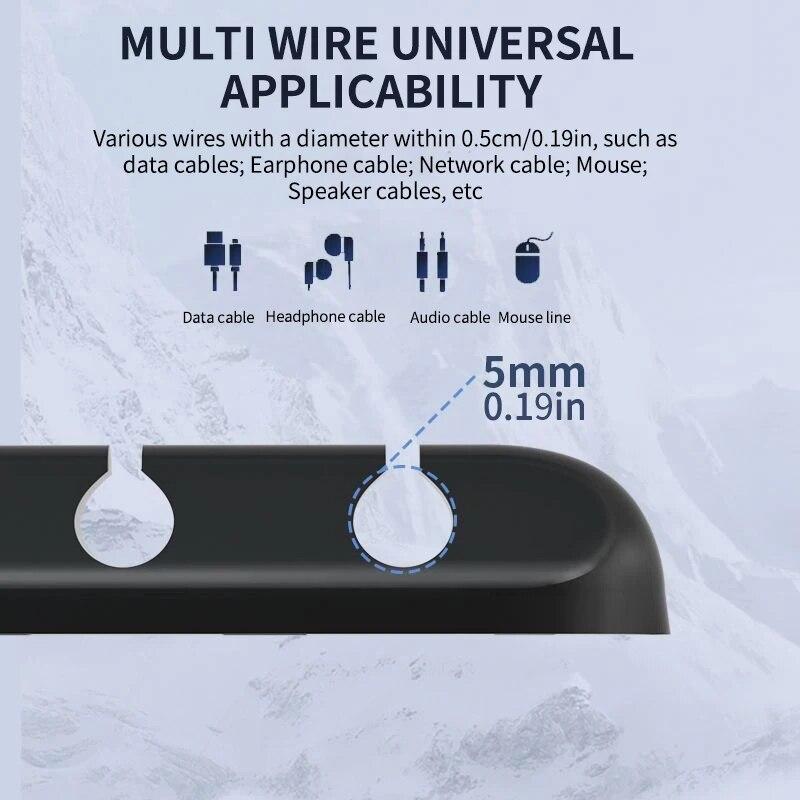 5/7-hole Data Cable Organizer, Desktop Charging Cable Storage Protector, Mouse Cable, Headphone Winding Device, Fixing Clipp