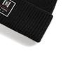 Li Ning Glory Series Fashion Versatile Acrylic Yarn Hat Unisex hats Black AMZV107-1