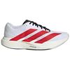 adidas Adizero Evo Sl Gewebte Bequeme Passform Höhensteigernde Laufschuhe Unisex Sneaker Weiß Rot KK3675