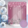 4Pcs Sparkling Diamond Shower Curtain Set, Shiny Bathroom Trim, Carpet And Toilet Seat,Burgundy Luxury Textured Colorful