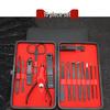 18-Piece Black Angled Nail Clipper Manicure & Pedicure Set