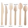 100 Pcs Wooden Utensils Disposable Cutlery for Outdoor Activities Gatherings