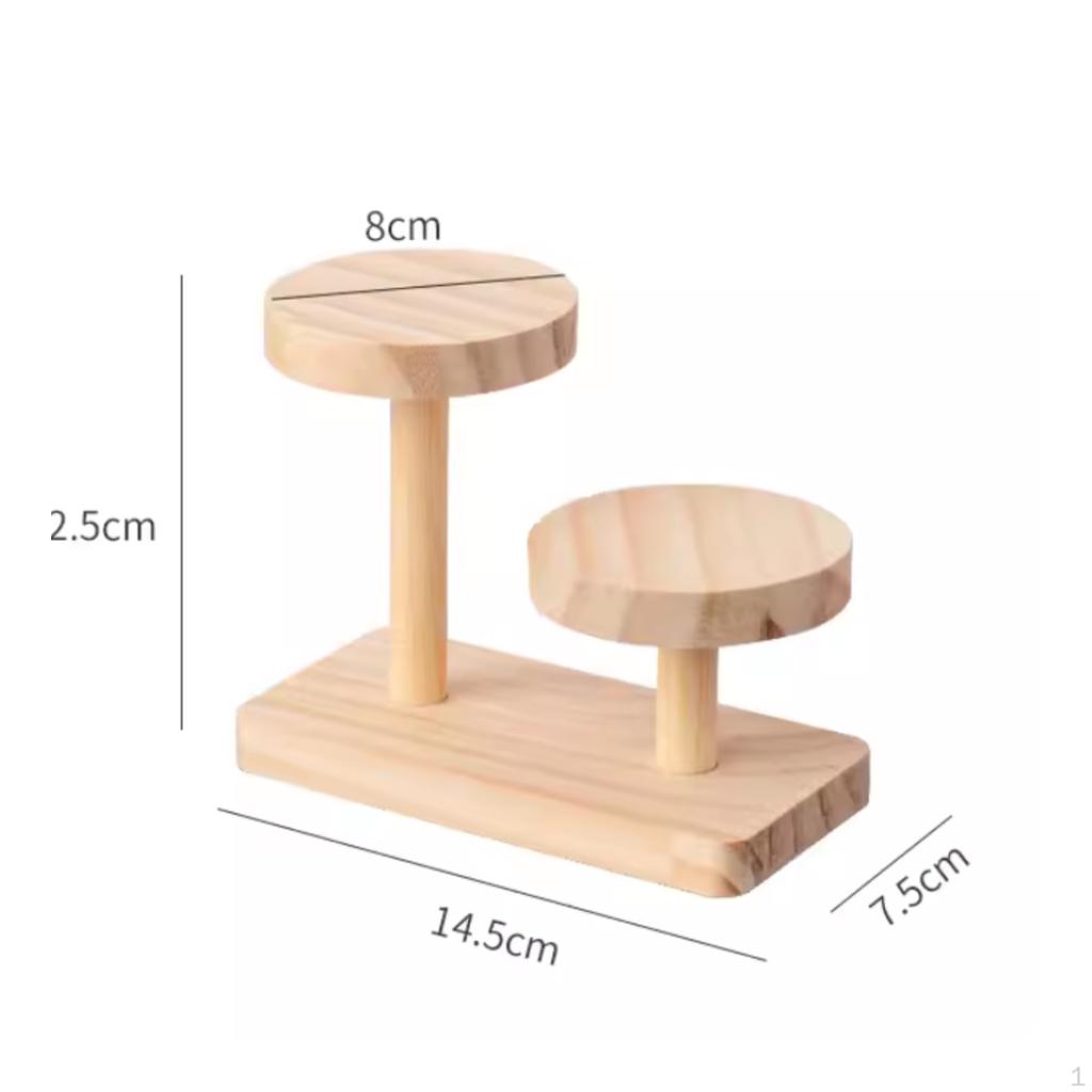 Wooden Display Stand, Tiered Organizer Shelf, Countertop Dessert Riser, Multipurpose Storage for