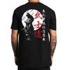Japan Spirit T-Shirts für Männer Japanischer Stil Rückendruck Locker Übergroß 100% Baumwolle Oberteile T-Shirt Bushido Männliche Geschenke T-Shirt