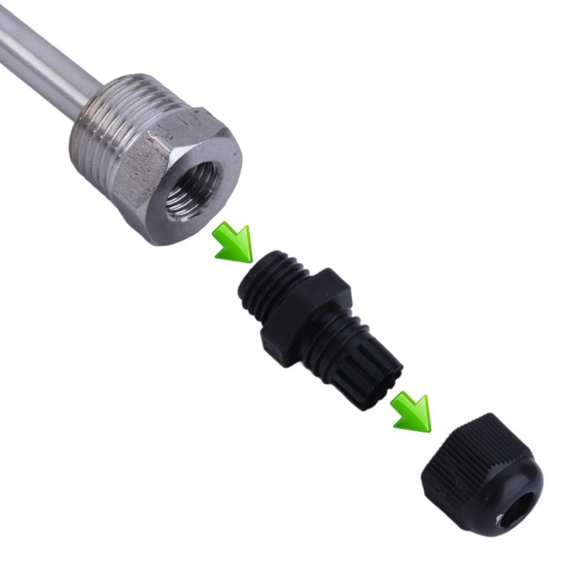 1/2Inch Stainless Steels Immersions Sleeve for Temperature Sensor (8x300mm), Divings Protections Tubes